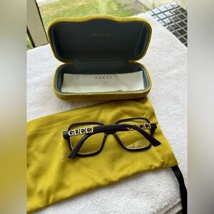 Gucci Deep Purple and Gold Designer Glasses